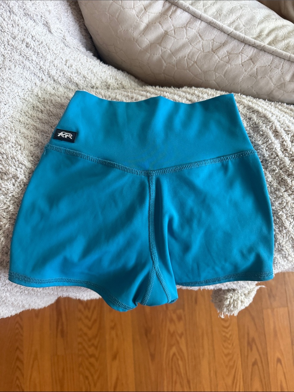 Kids High-Waist Athletic Shorts in Teal